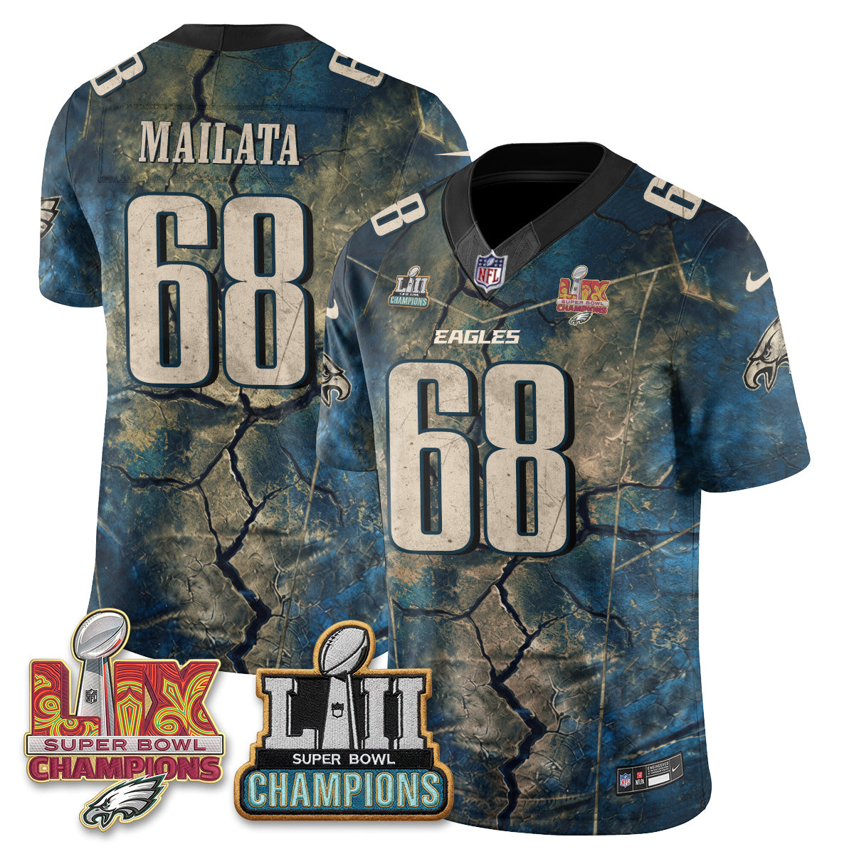 Philadelphia Eagles Fangear Edition Vapor Jersey - Stitched-NHM