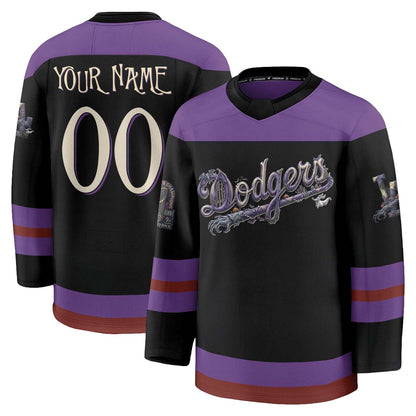 LAD Nightmare Halloween Edition Hockey Custom Jersey - Printed