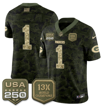 GB 2026 Salute To Service Edition Vapor Jersey - Stitched
