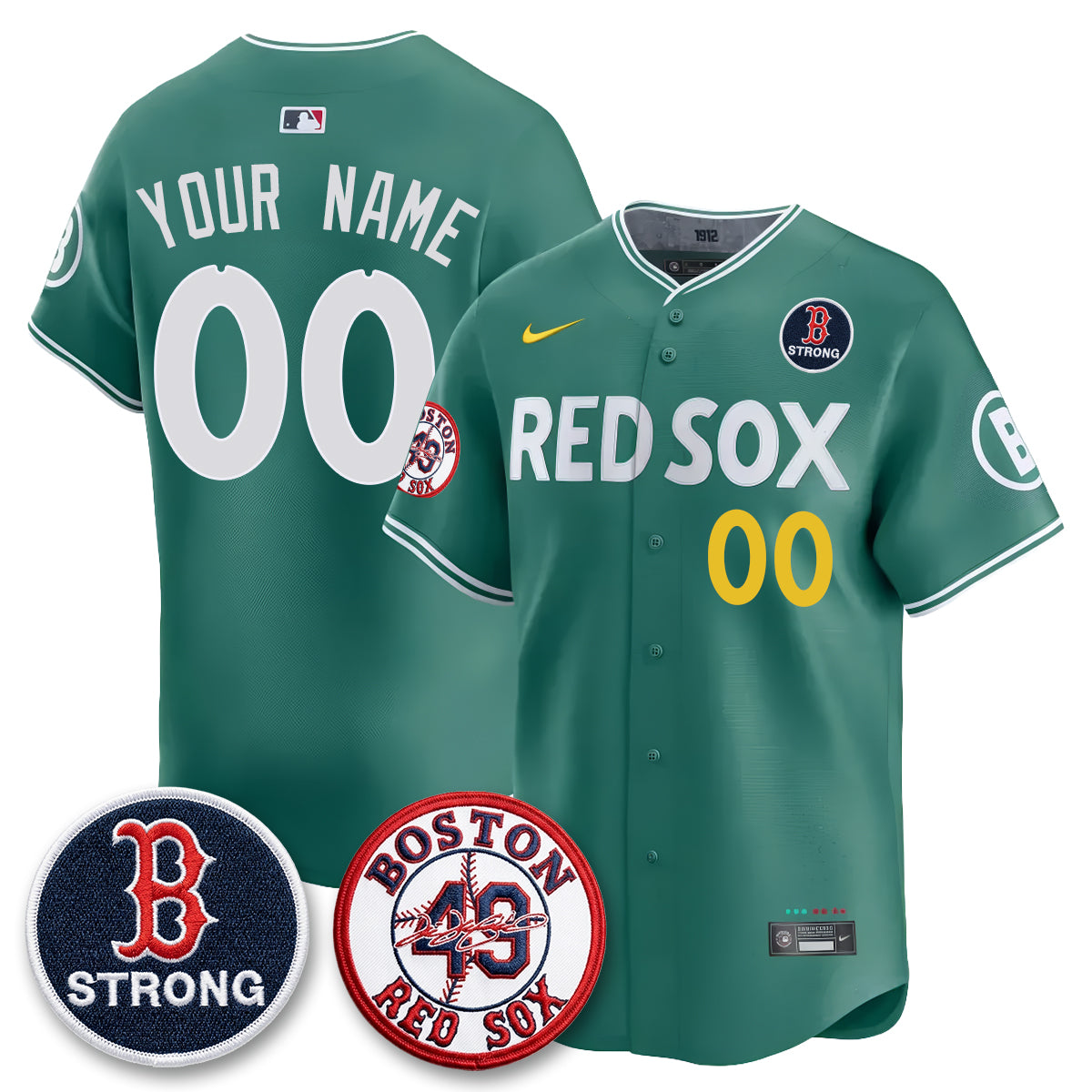 BOS Tim Wakefield Memorial Patch Vaper Premier Limited Custom Jersey - Stitched V2