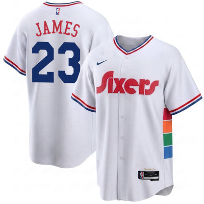Philadelphia 76ers LeBron James #23 Vapor Baseball Jersey - Stitched