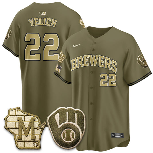 MIL New Era Olive 2026 Armed Forces Day Jersey - All Stitched