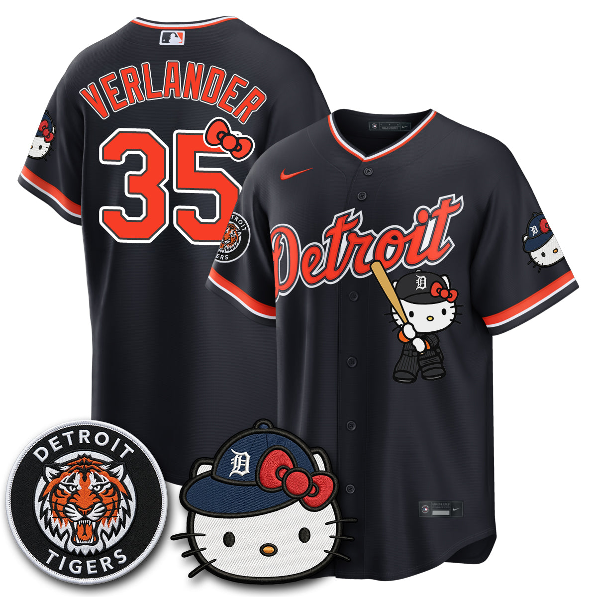 Detroit Tigers x Meow KT Edition Vapor Limited Jersey - Stitched