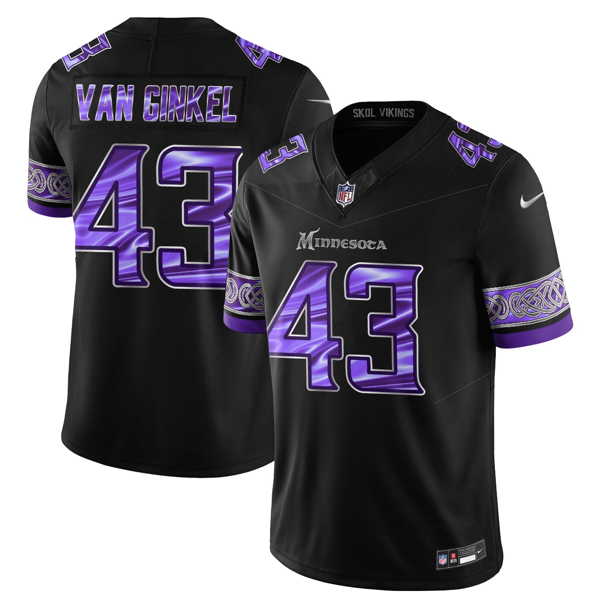 Minnesota Vikings Fangear Edition Vapor Jersey - Stitched-NHM