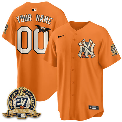 New York Yankees Halloween 2026 Vapor Limited Custom Jersey - Stitched