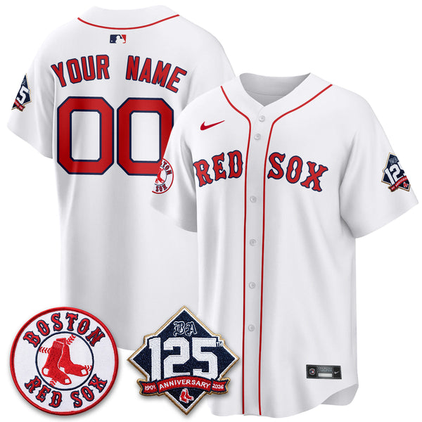 BOS 125th Anniversary Patch Vapor Custom Jersey - Stitched-DTD