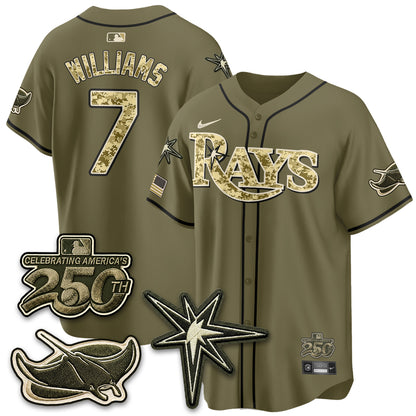 Tampa Bay Rays 2026 Armed Forces Day Jersey V2 - Stitched