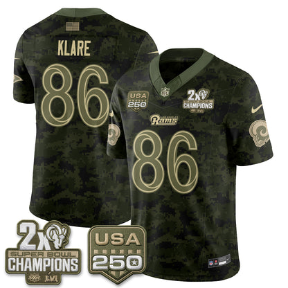 LAR 2026 Salute To Service Vapor Jersey - Stitched