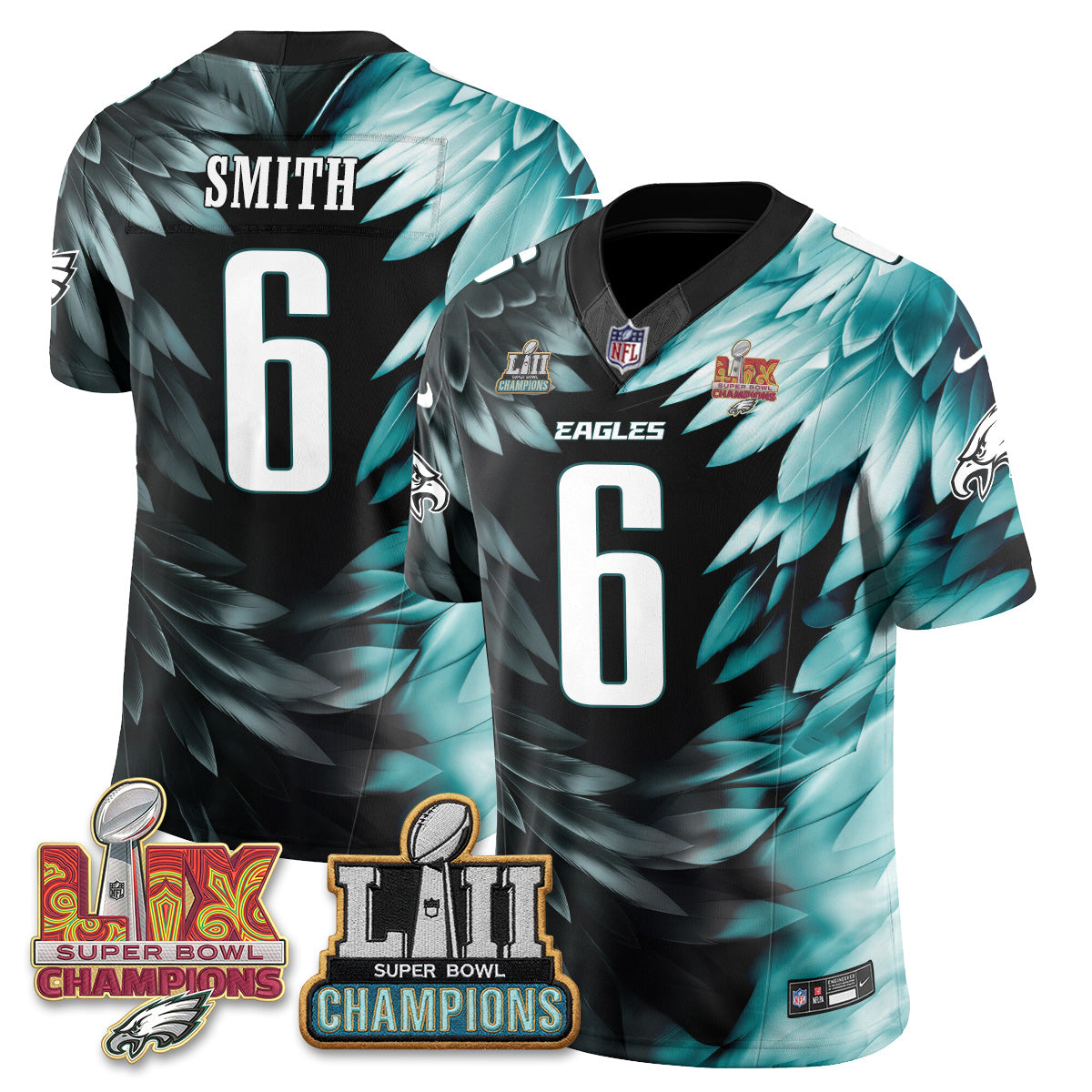Philadelphia Eagles Fangear Edition Vapor Jersey - Stitched-NHM
