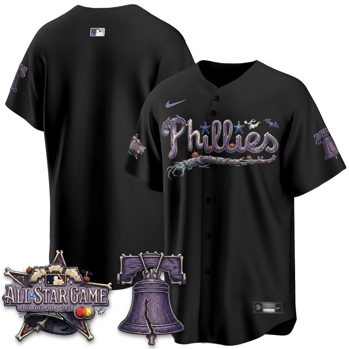 Philadelphia Phillies Nightmare Edition Vapor Jersey - Printed-NHM
