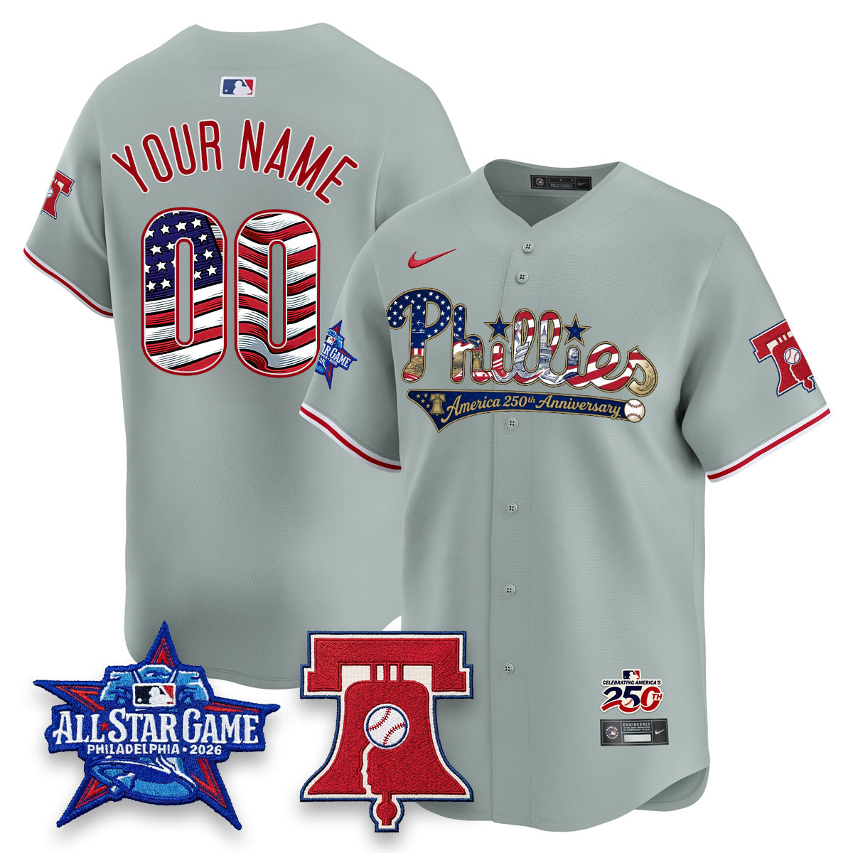 PHI 2026 Independence Day USA Vapor Limited Custom Jersey - Stitched