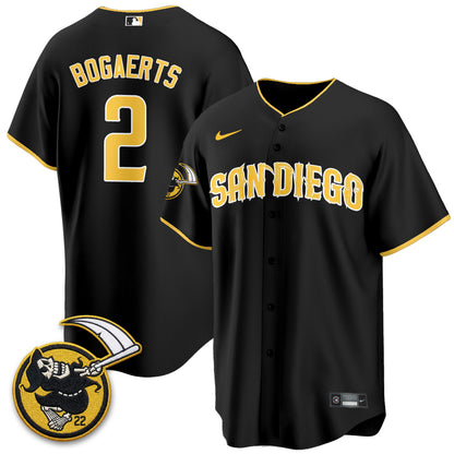 San Diego Padres x Grim Reaper Vapor Jersey - Stitched