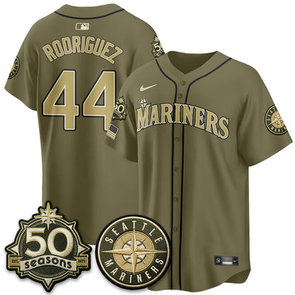 SEA New Era Olive 2026 Armed Forces Day Jersey - All Stitched