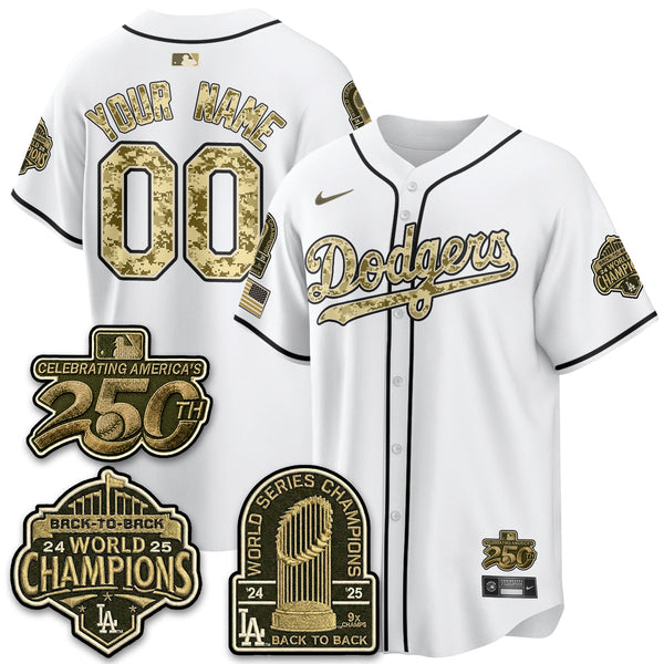 LAD Military Appreciation Game Day Custom Jersey V2 - Stitched