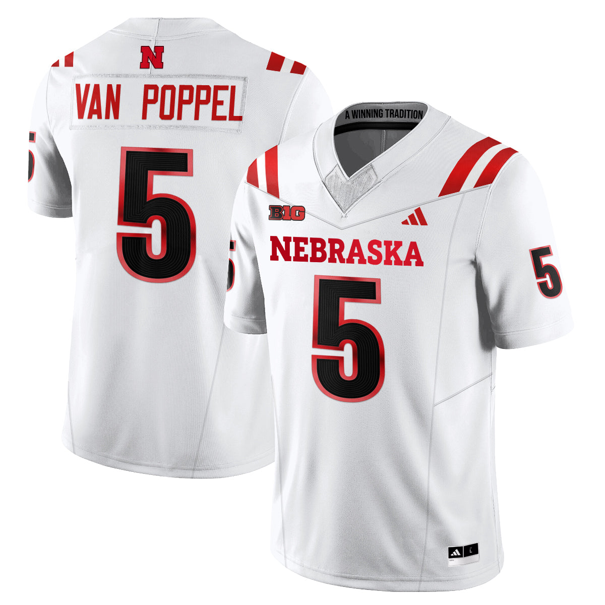 Nebraska Huskers 2026 "The Fire Rises" Vapor Jersey - Stitched