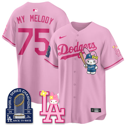 Los Angeles Dodgers My Melody Edition Vapor Jersey - Stitched