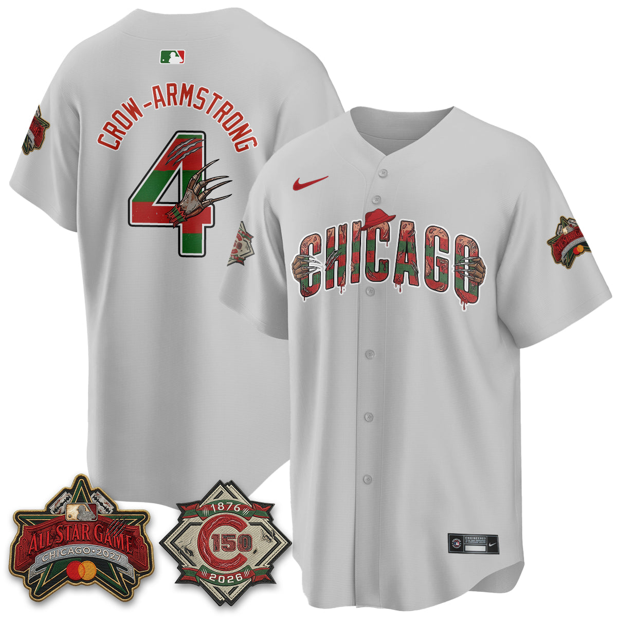 Chicago Cubs A Nightmare on Wrigley Field Edition Vapor Jersey - Stitched-NHM