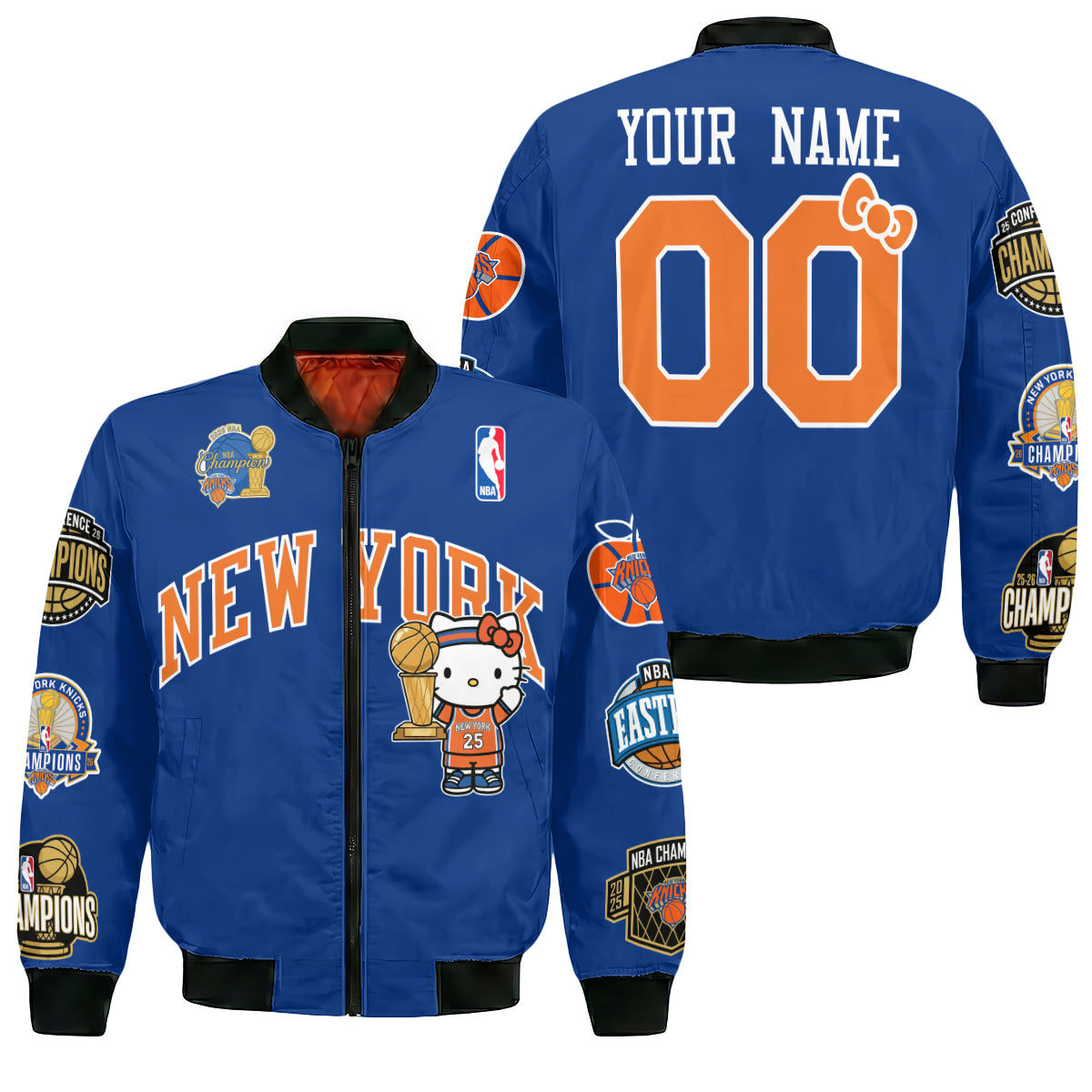 New York Knicks 2026 NBA Finals Champions Limited Edition Custom Bomber Jacket V3- Printed