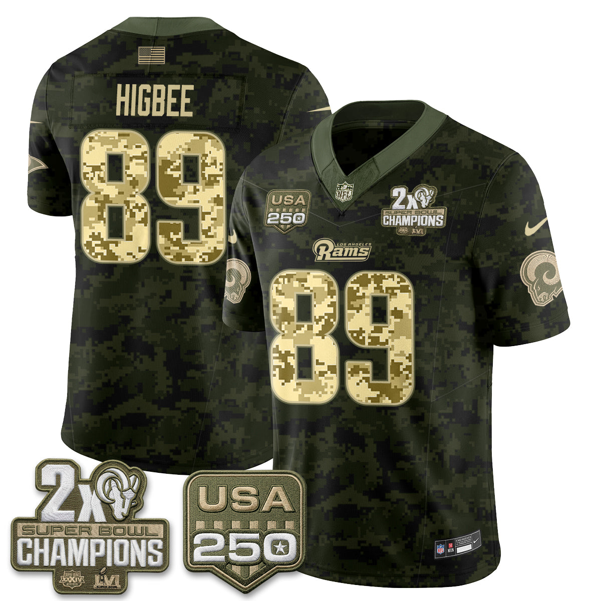 LAR 2026 Salute To Service Vapor Jersey - Stitched