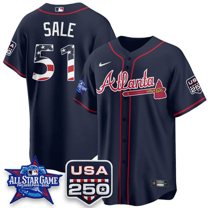 Atlanta Braves 2026 All Star Game Vapor Jersey- Stitched