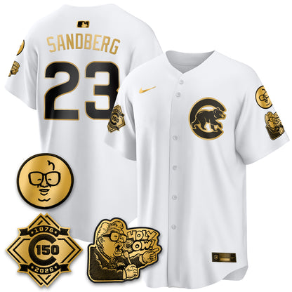 Chicago Cubs 150th Anniversary Harry Caray Holy Cow Vapor Premier Limited Jersey - All Stitched V3