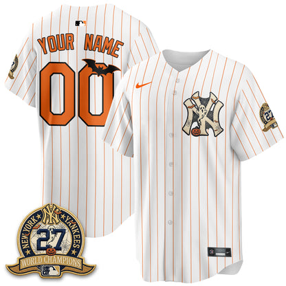 New York Yankees Halloween 2026 Vapor Limited Custom Jersey - Stitched