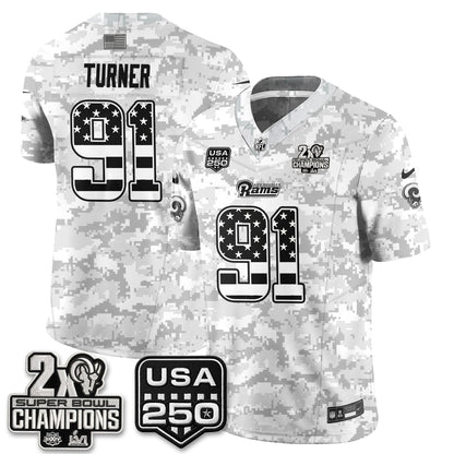 LAR 2026 Salute To Service Vapor Jersey - Stitched