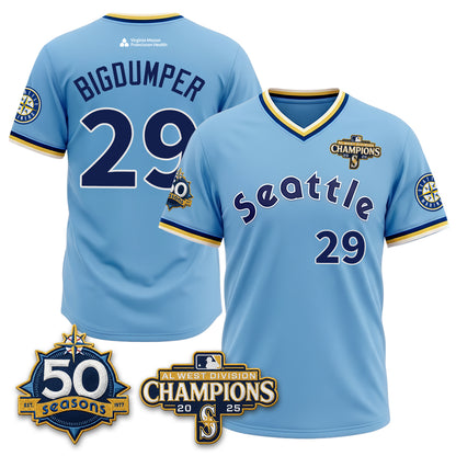 Seattle Mariners 50th Anniversary Throwback Limited Jersey - All Stitched