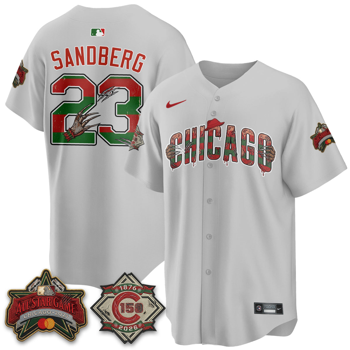 Chicago Cubs A Nightmare on Wrigley Field Edition Vapor Jersey - Stitched-NHM