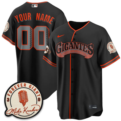 SF Mike Krukow Vapor Custom Jersey - Stitched