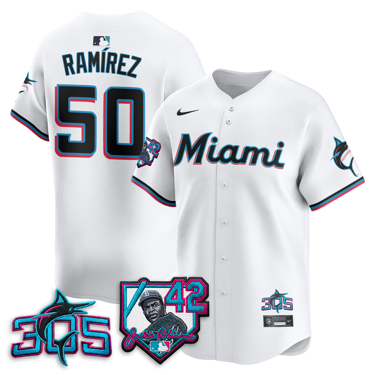 MIA 2026 Jackie Robinson New Era Vapor Limited Jersey - Stitched