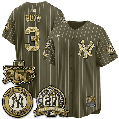 NYY Salute to Service 2026 Vapor Limited Jersey - Stitched