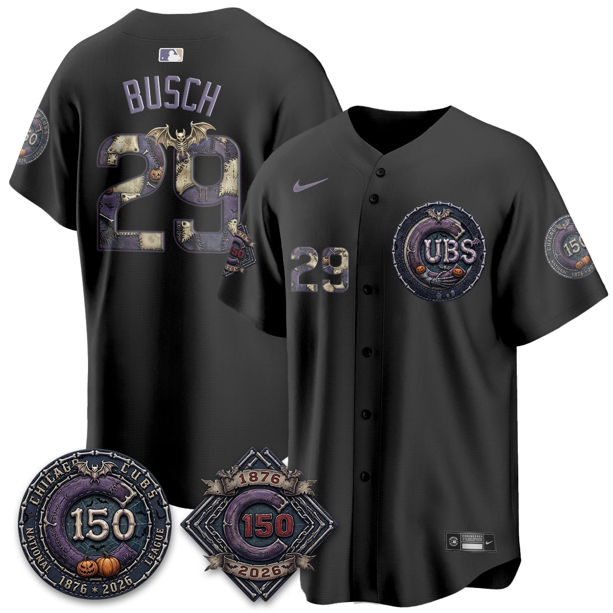 Chicago Cubs Nightmare Edition Vapor Limited Jersey - Printed
