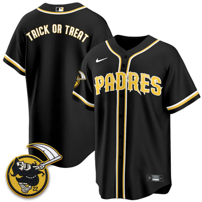 San Diego Padres x Grim Reaper Vapor Jersey - Stitched