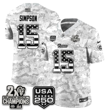 LAR 2026 Salute To Service Vapor Jersey - Stitched