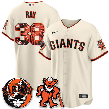 San Francisco Giants x Grateful Dead Vapor Jersey - Stitched