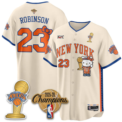 NYK 2026 NBA Champions x Meow Kitty Vapor Jersey - Stitched-NHM