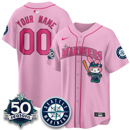 SEA x  Pink Sanrio Friend Vapor Custom Jersey - Stitched