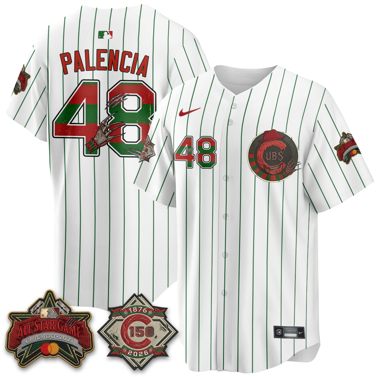 Chicago Cubs A Nightmare on Wrigley Field Edition Vapor Jersey - Stitched-NHM