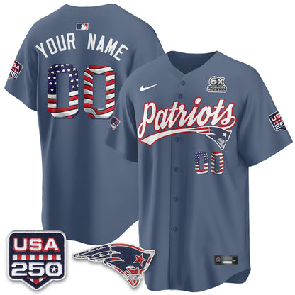 New England Patriots America Edition Vapor Custom Jersey - Stitched