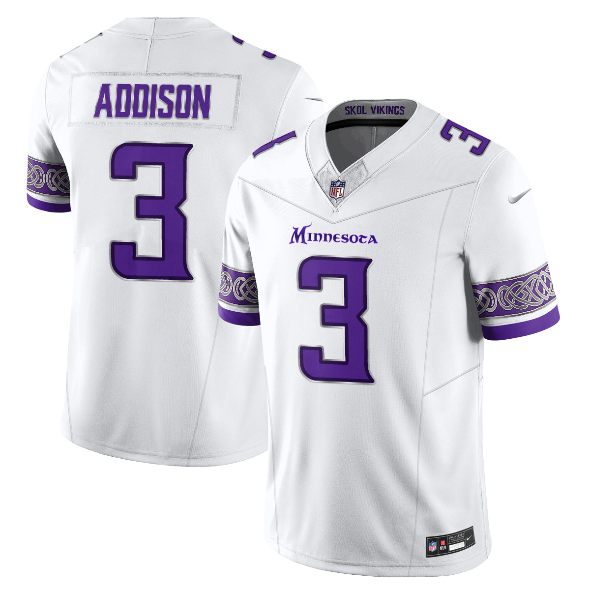 Minnesota Vikings Fangear Edition Vapor Jersey - Stitched-NHM