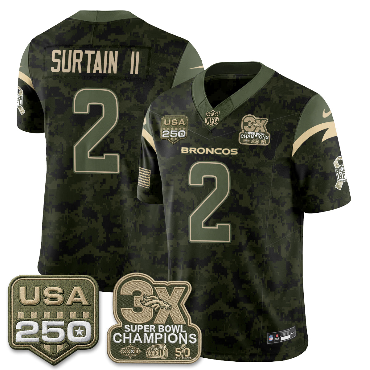DEN 2026 Salute to Service Edition Vapor Jersey - Stitched