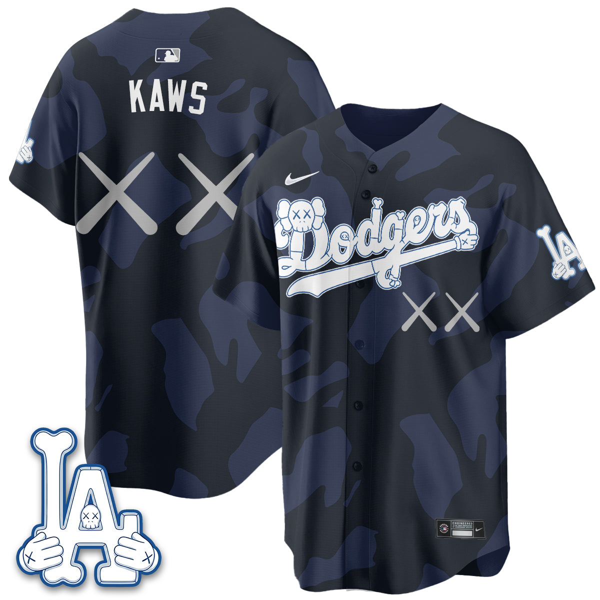 Los Angeles Dodgers x KAWS Edition Vapor Jersey V2- Stitched