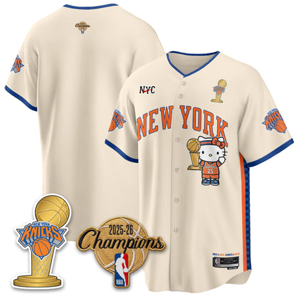 NYK 2026 NBA Champions x Meow Kitty Vapor Jersey - Stitched-NHM