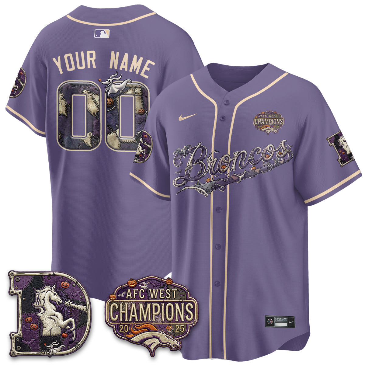 DEN 2026 Nightmare Edition Vapor Custom Baseball Jersey - Stitched