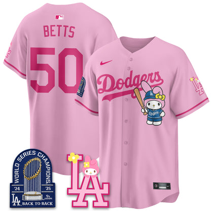Los Angeles Dodgers My Melody Edition Vapor Jersey - Stitched