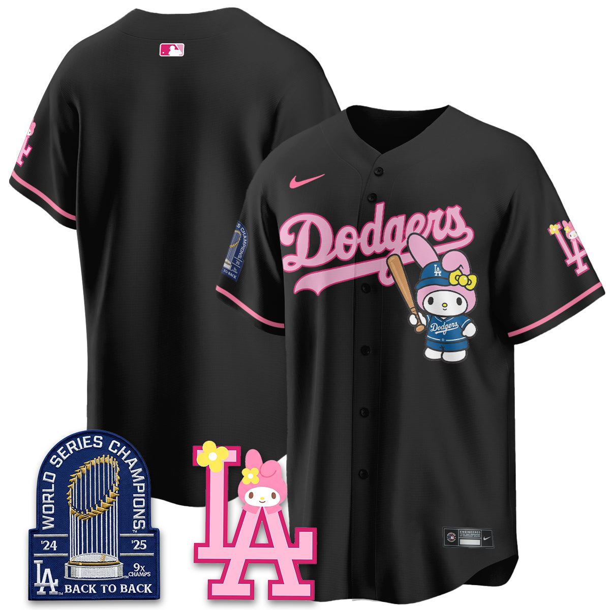 Los Angeles Dodgers My Melody Edition Vapor Jersey - Stitched