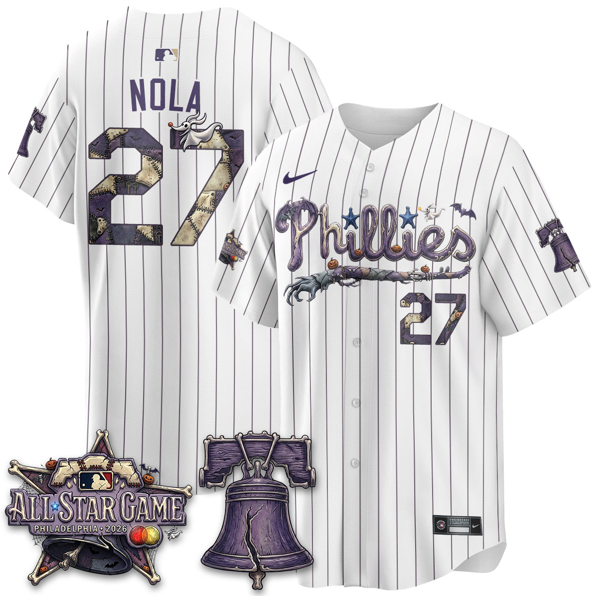 Philadelphia Phillies Nightmare Edition Vapor Jersey - Printed-NHM
