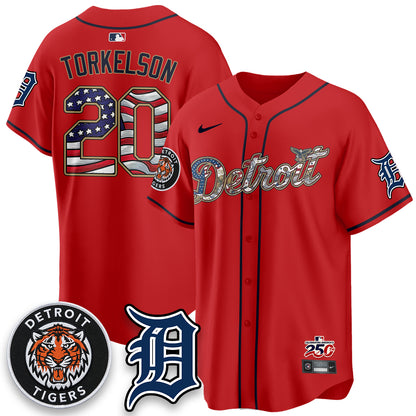 DET 2026 Independence Day USA Vapor Limited Jersey - Stitched