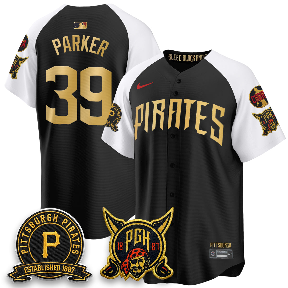 PIT 2026 City Connect Vapor Limited Jersey - Cobra & Est 1887 Patch - All Stitched